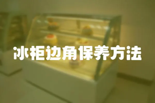 冰柜邊角保養方法