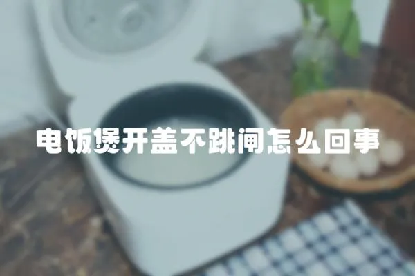 電飯煲開蓋不跳閘怎么回事
