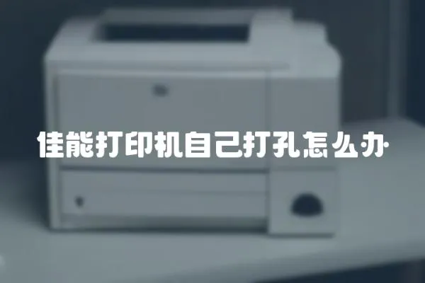 佳能打印機自己打孔怎么辦