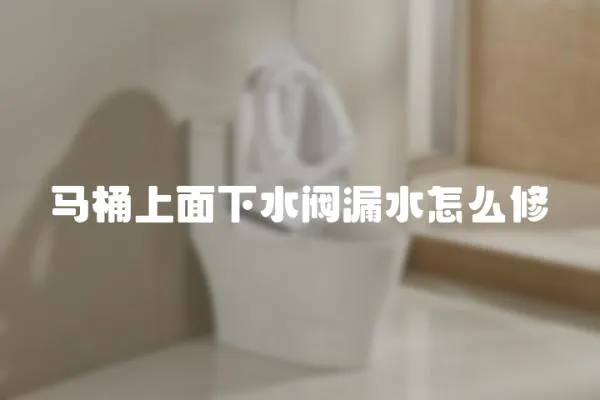 馬桶上面下水閥漏水怎么修