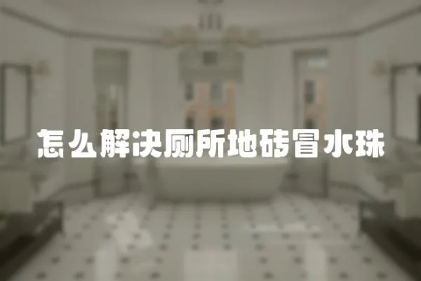 怎么解決廁所地磚冒水珠