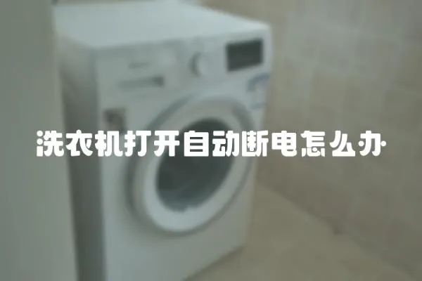 洗衣機打開自動斷電怎么辦