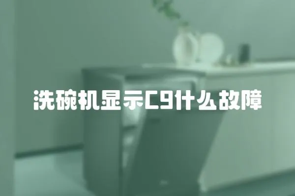 洗碗機顯示C9什么故障