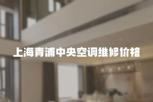 上海青浦中央空調維修價格