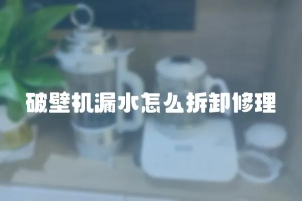 破壁機漏水怎么拆卸修理