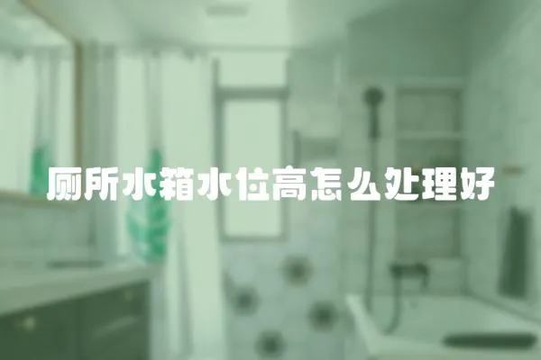 廁所水箱水位高怎么處理好