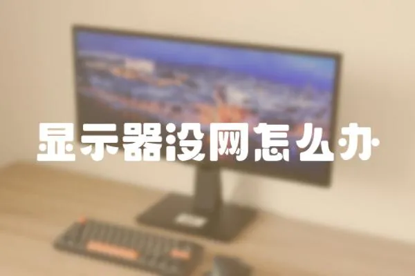 顯示器沒網怎么辦
