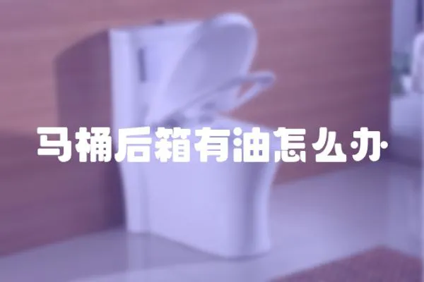 馬桶后箱有油怎么辦