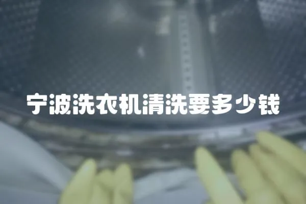 寧波洗衣機清洗要多少錢