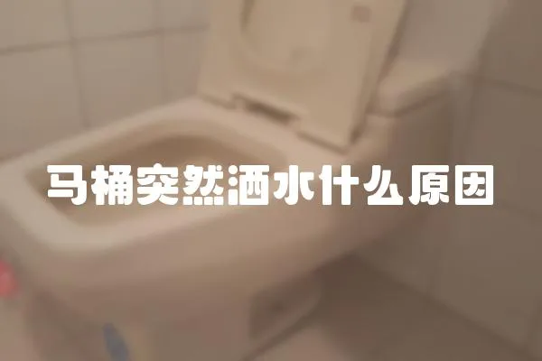 馬桶突然灑水什么原因