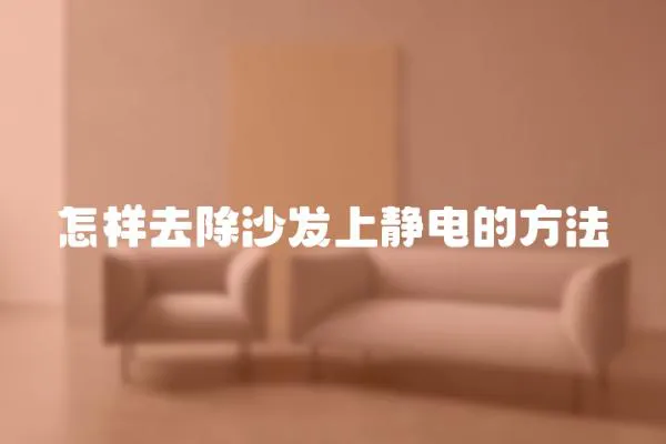 怎樣去除沙發(fā)上靜電的方法