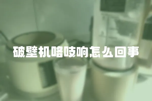 破壁机咯吱响怎么回事