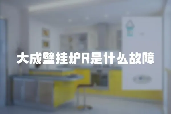 大成壁掛爐R是什么故障