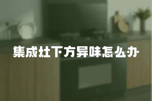 集成灶下方異味怎么辦