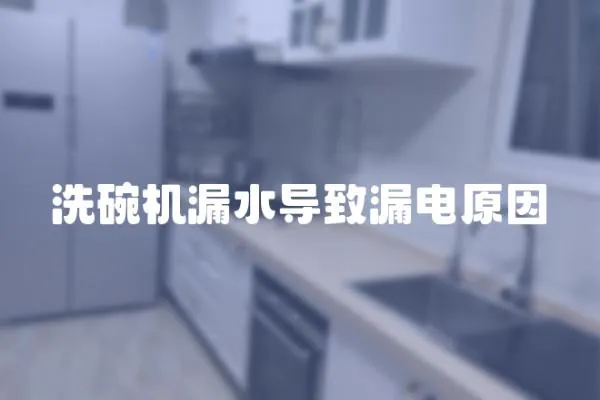 洗碗机漏水导致漏电原因