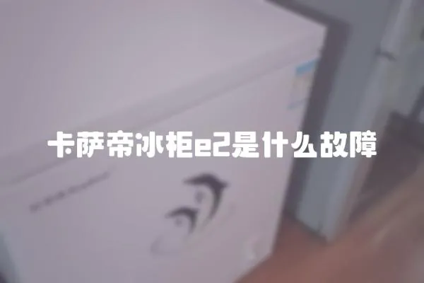 卡薩帝冰柜e2是什么故障
