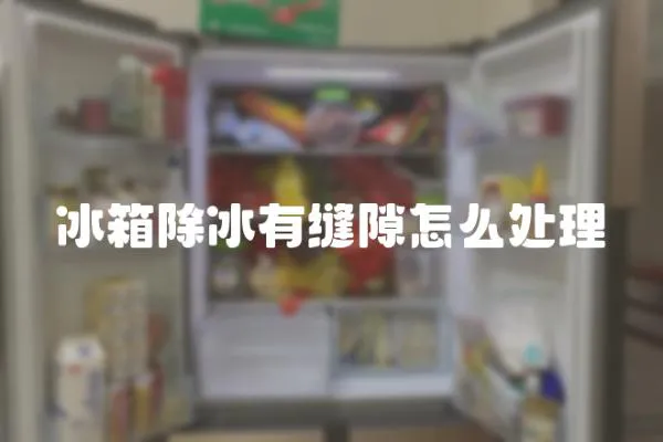 冰箱除冰有縫隙怎么處理