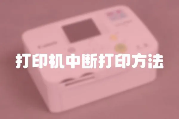 打印機中斷打印方法