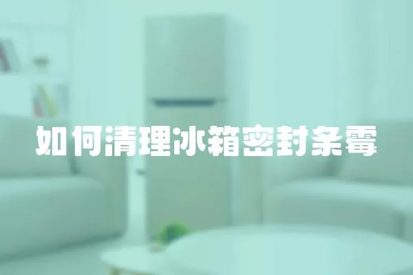 如何清理冰箱密封條霉