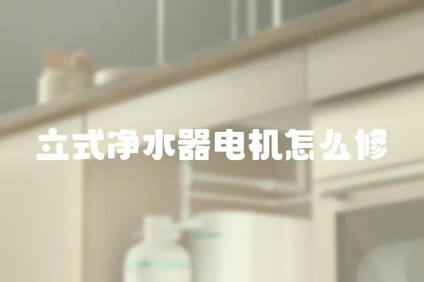 立式凈水器電機怎么修