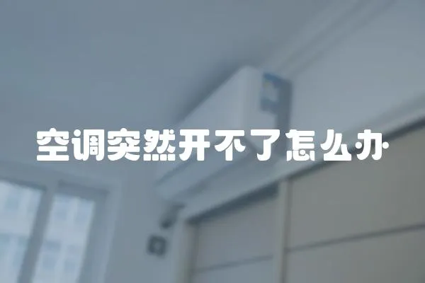 空調(diào)突然開(kāi)不了怎么辦