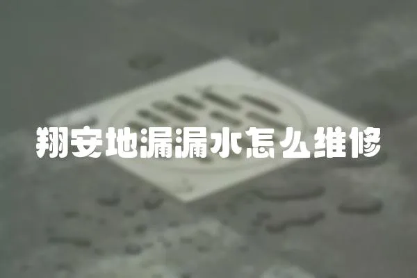翔安地漏漏水怎么維修
