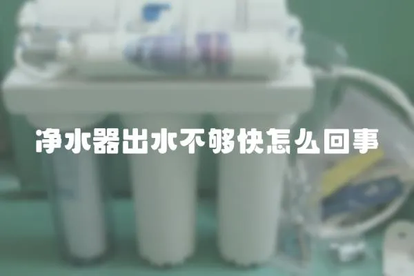 凈水器出水不夠快怎么回事