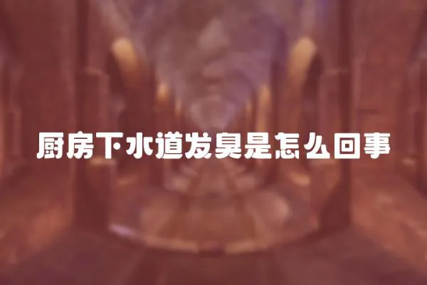 廚房下水道發臭是怎么回事