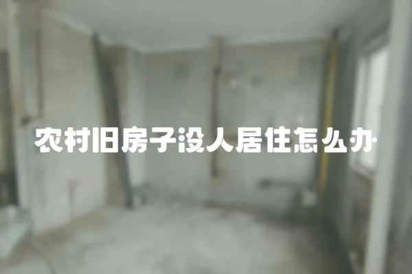 農村舊房子沒人居住怎么辦
