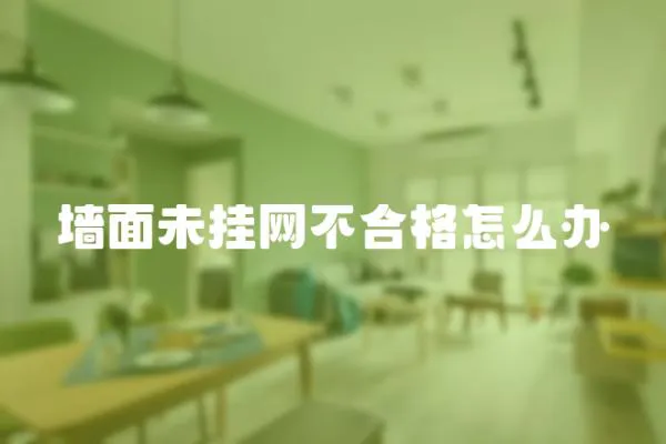 墻面未掛網不合格怎么辦