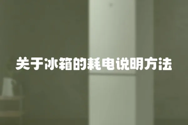 關于冰箱的耗電說明方法