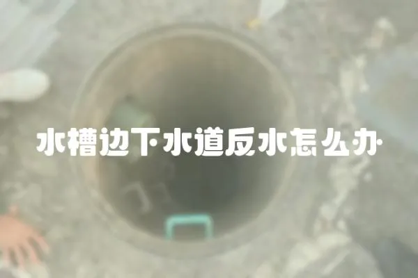 水槽邊下水道反水怎么辦