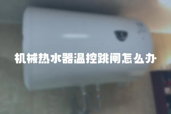 機(jī)械熱水器溫控跳閘怎么辦