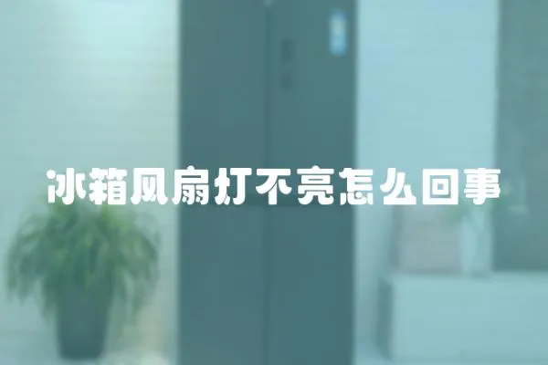 冰箱風(fēng)扇燈不亮怎么回事
