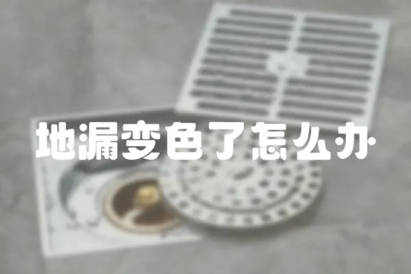 地漏變色了怎么辦