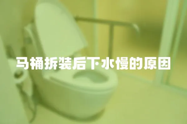馬桶拆裝后下水慢的原因