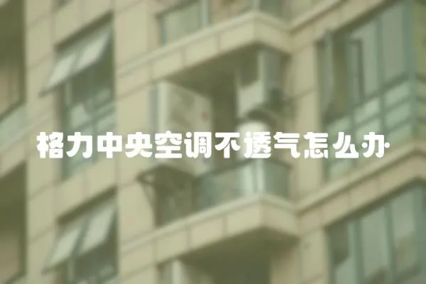格力中央空調不透氣怎么辦