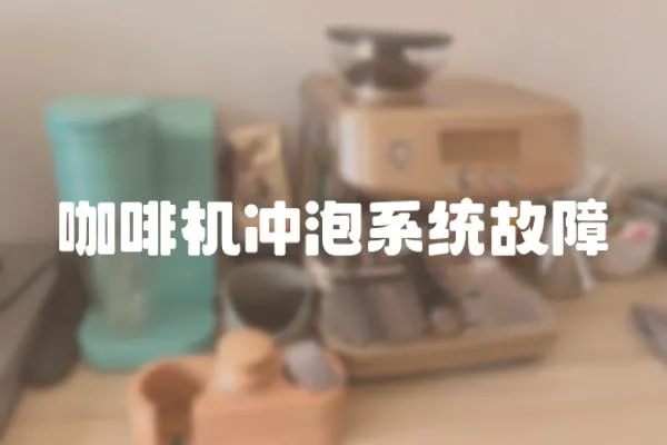 咖啡機(jī)沖泡系統(tǒng)故障