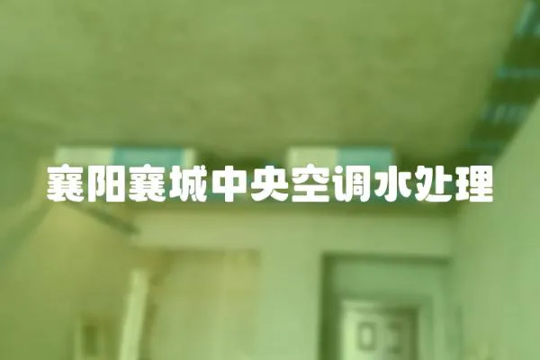 襄陽襄城中央空調(diào)水處理