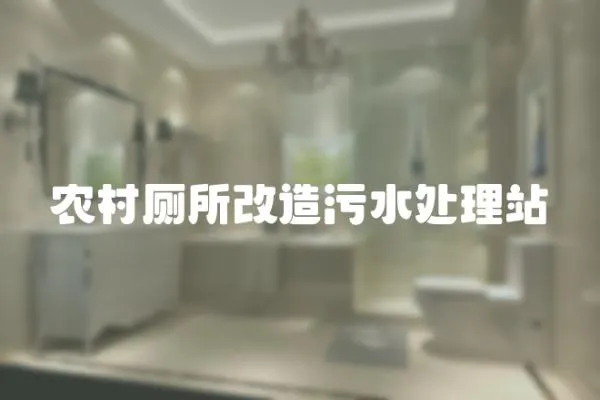 農村廁所改造污水處理站
