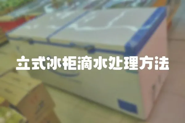 立式冰柜滴水處理方法