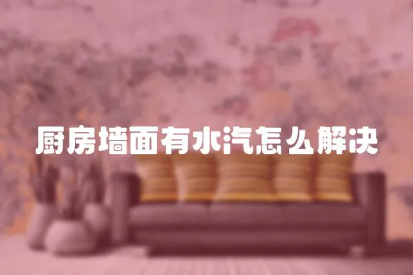 廚房墻面有水汽怎么解決