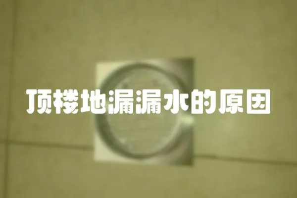 頂樓地漏漏水的原因