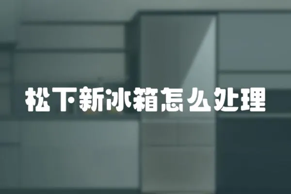 松下新冰箱怎么處理