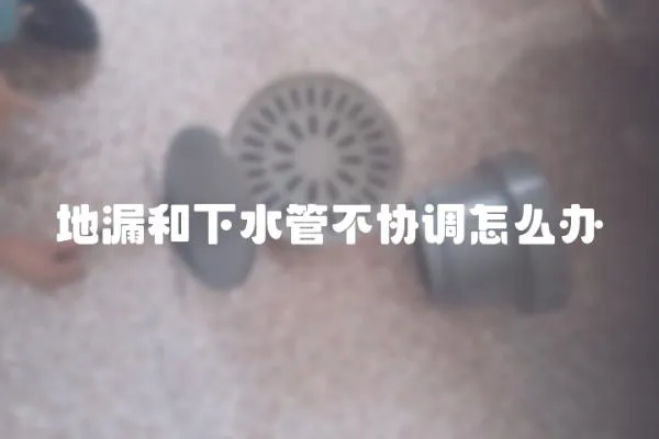地漏和下水管不協調怎么辦