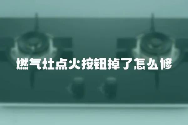 燃氣灶點火按鈕掉了怎么修