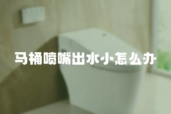 馬桶噴嘴出水小怎么辦