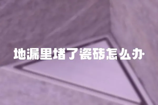 地漏里堵了瓷磚怎么辦