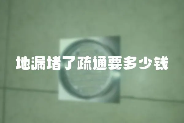 地漏堵了疏通要多少錢