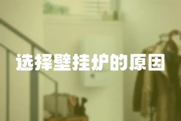 選擇壁掛爐的原因